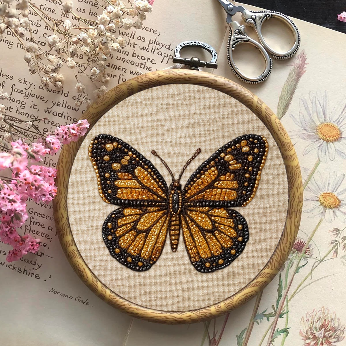 Rubbyoo Bead Embroidery Kit - Little Betterfly | Charming Desk Decor | Precious Gifts For Her  - image 3