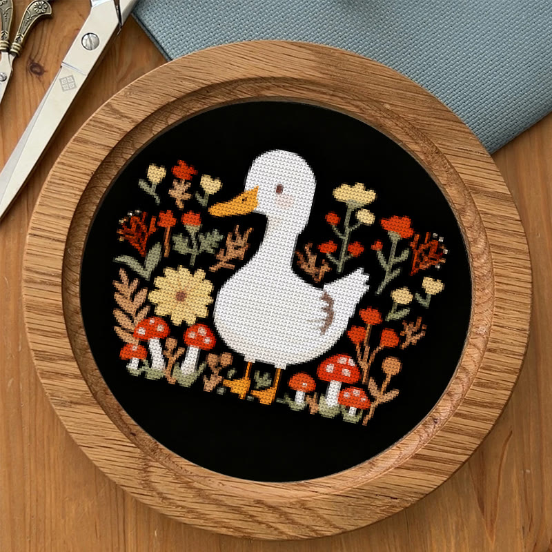 Cross Stitch Kit - Floral Duck | Autumn Animal Craft | Nice Stitch Gifts - image 6