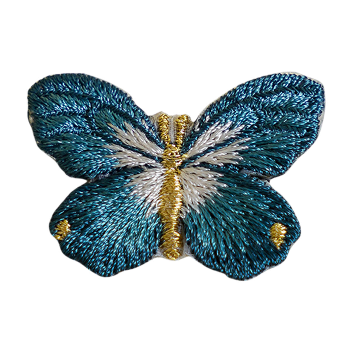 Rubbyoo Butterfly Embroidered Patch - Stylish Iron-on Clothing Repair Accessory | Elegant Nature Inspired Bag Decor - Blue-3 - image 4