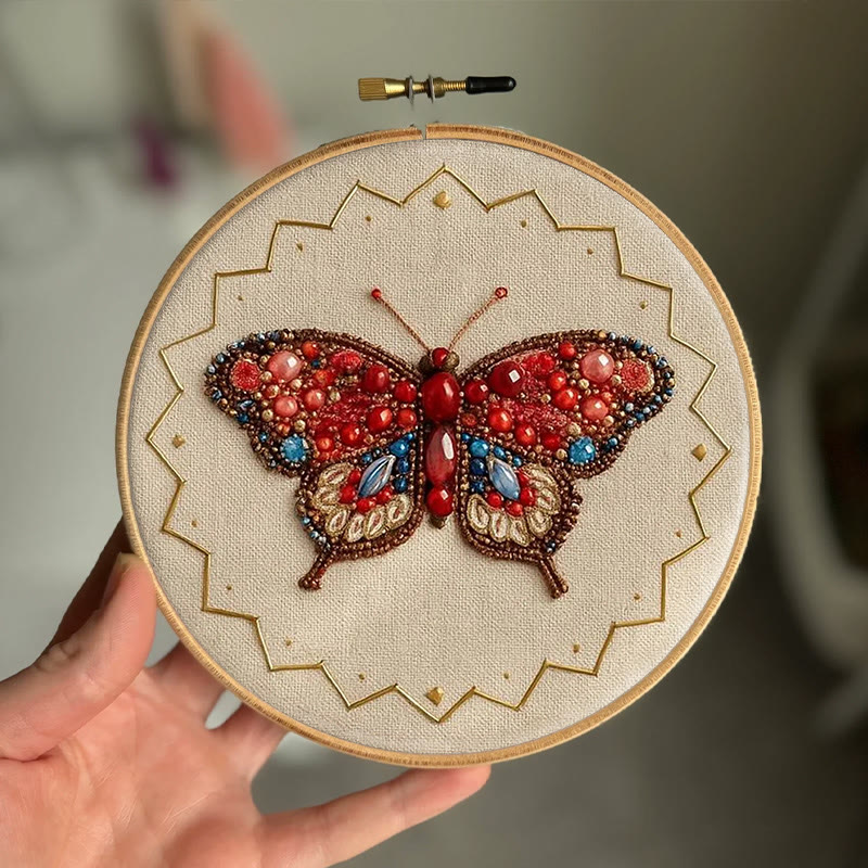 Rubbyoo Bead Embroidery Kit - Vibrant Butterfly | Diy Beginner Handicraft | Charming Home Decor - image 6