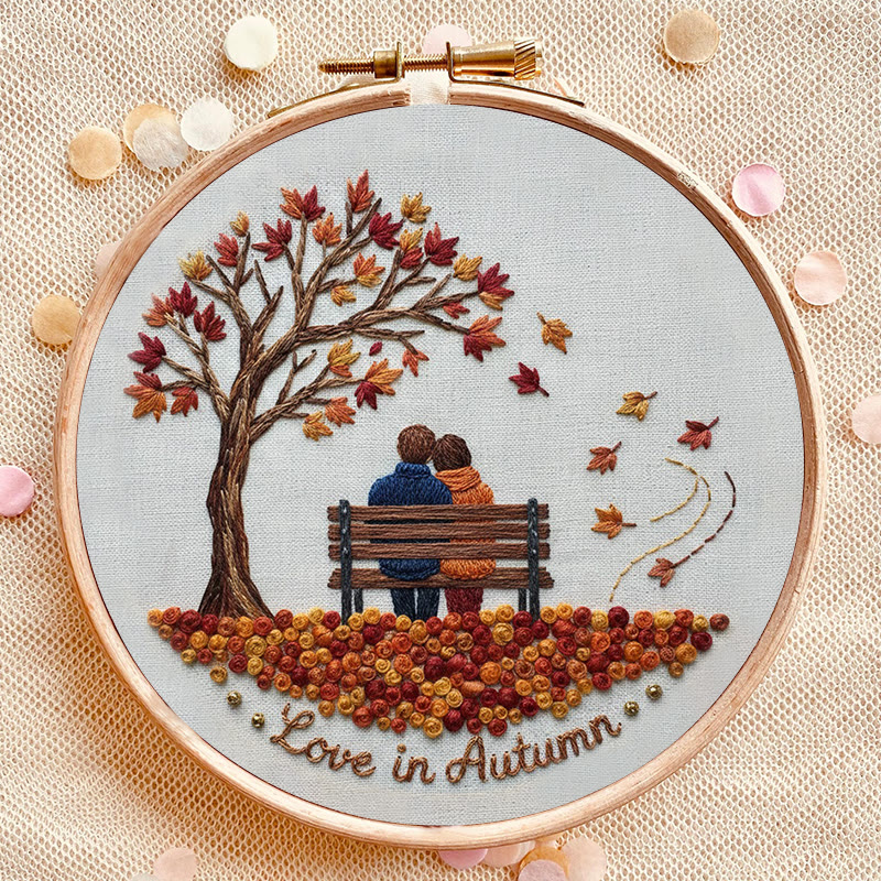 Rubbyoo Embroidery Kit - Couple Date | Unique Valentine's Day Gift | Diy Hoop Decoration - image 7