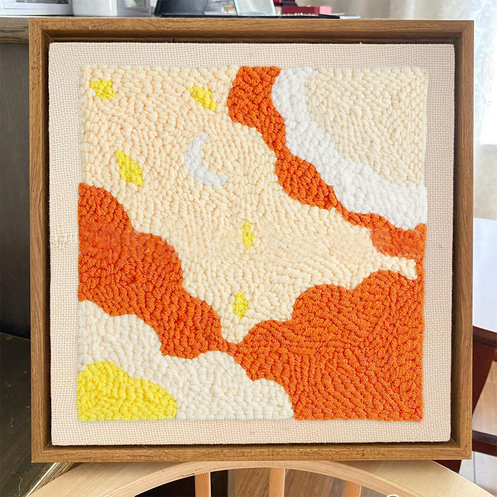 Abstract Art Square Punch Needle Kit - Unique  Handmade Craft  | Stylish Wall Decoration  - image 10