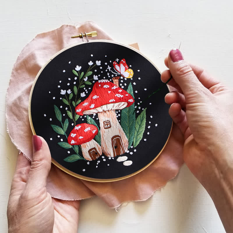 Rubbyoo Embroidery Kit - "Magic mushrooms" - image 5