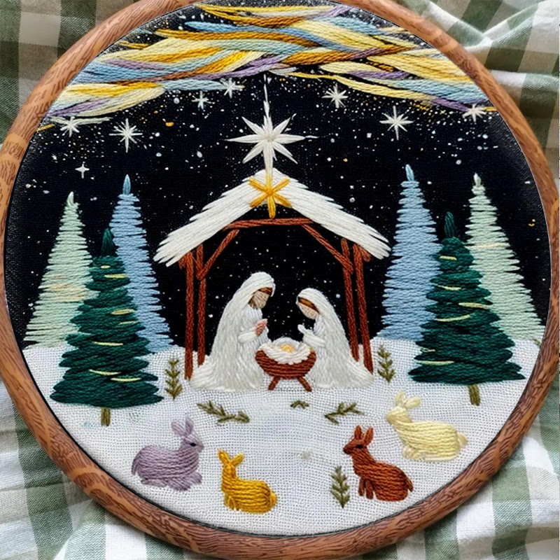 Rubbyoo Embroidery Kit - Nativity Christmas Night | Religious Diy | Spiritual Home Accent - image 8