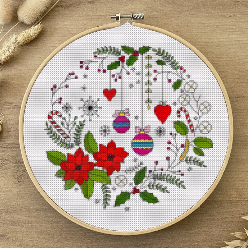  Cross Stitch Kit - Christmas Celebration | Handmade Christmas Ornament | Perfect For Beginner  - image 5