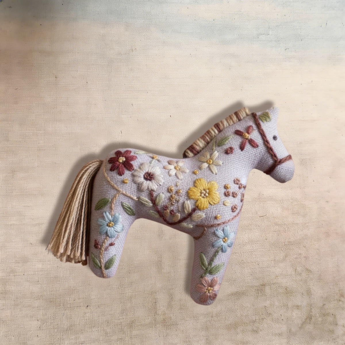 Rubbyoo Dala Horse Embroidery Kit - Springtime Flowers | Sewing Handmade Gift | Lovely Ornaments - image 3