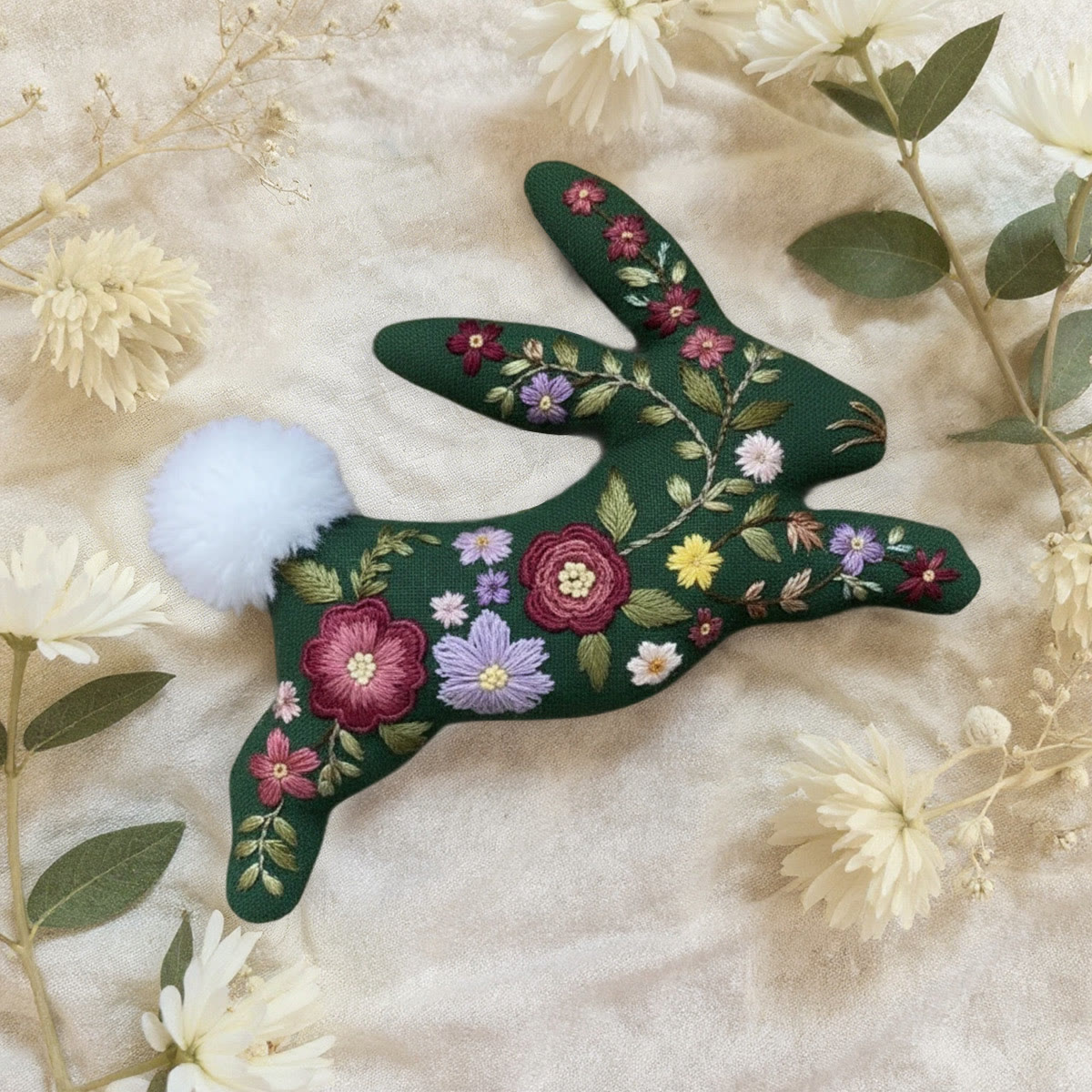 Rubbyoo Rabbit Embroidery Kit - Spring Wildflower | Diy Bunny Craft | Beginner Handmade Art - image 6