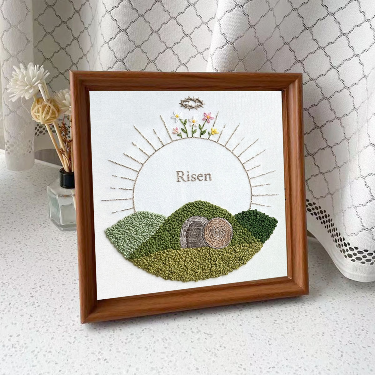 Rubbyoo Embroidery Kit - Christian Easter | Beginner Diy Craft | Handmade Hoop Art - Embroidery Kit Plus An Extra Frame - image 10
