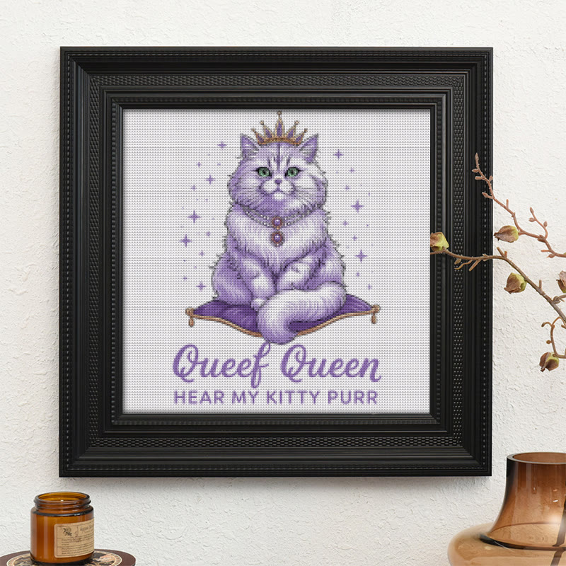  Cross Stitch Kit - Elegant Cat |  Lovely Animal Decorative Art | Perfect Handicraft For Kitten Lovers  - image 10