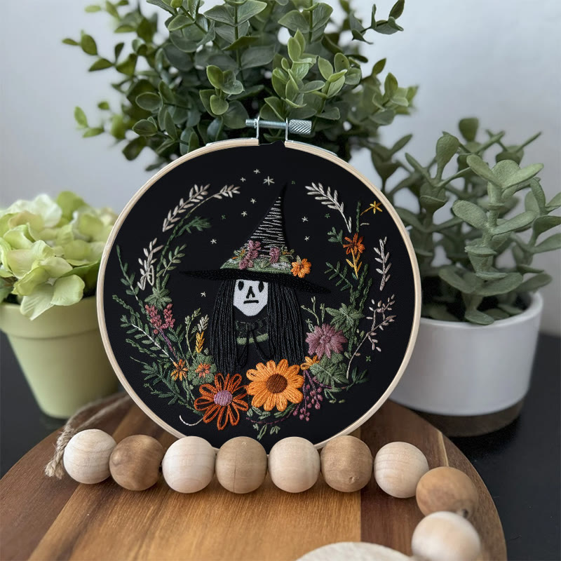 Rubbyoo Embroidery Kit - Halloween Witch | Diy Needlework For Craft Lover | Holiday Home Decor - image 7