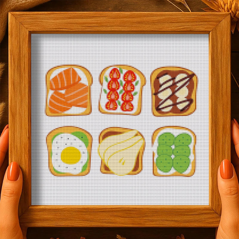 Cross Stitch Kit - Breakfast Toast | Kitchen Handmade Decor | Easy Needle Artwork  - image 6