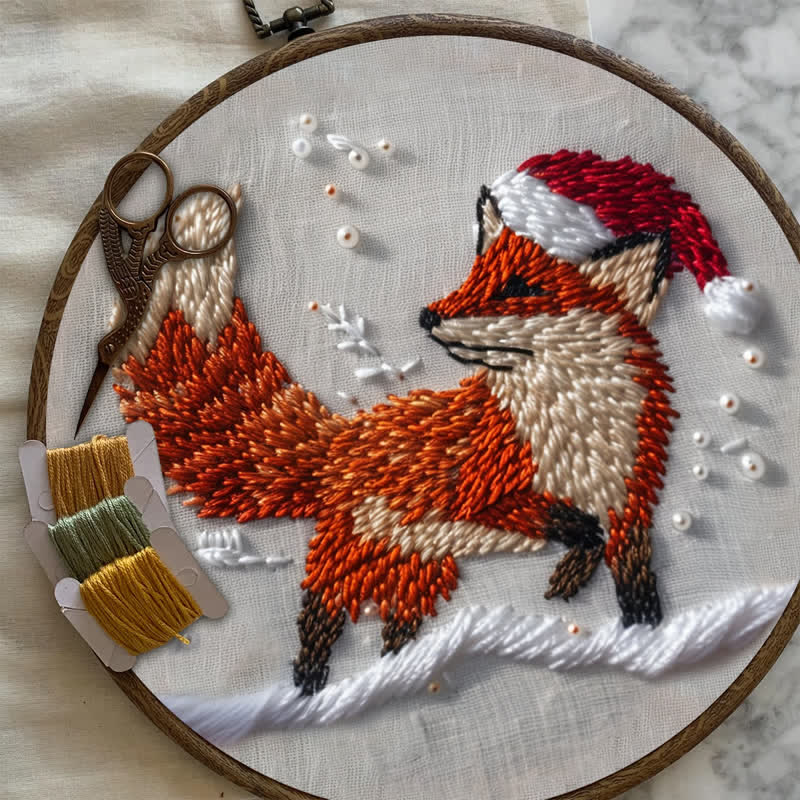 Rubbyoo Embroidery Kit - Red Fox Looks Back - image 7