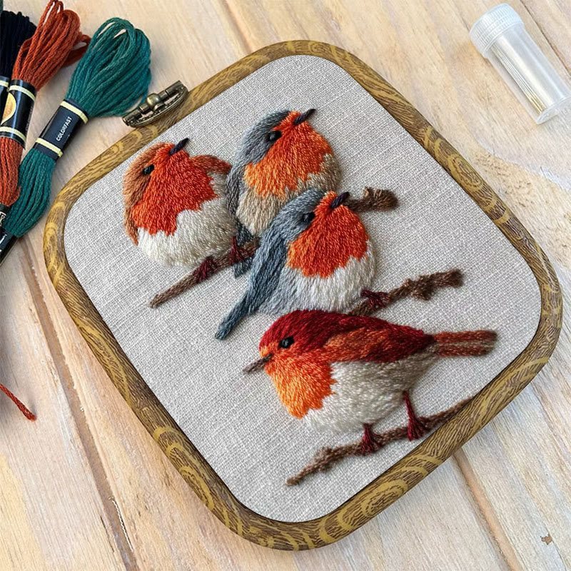Rubbyoo Embroidery Kit - Robin Birds | Diy Animal Craft | Gifts For Bird Lovers - image 9