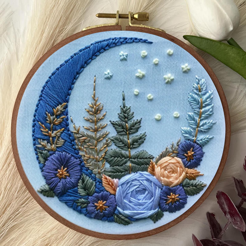 Rubbyoo Embroidery Kit - Floral Moom | Diy Celestial Craft | Perfect Home Decor  - image 7