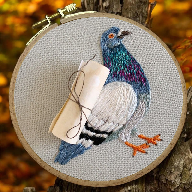 Rubbyoo Embroidery Kit - Carrier Pigeon | Diy Bird Handicraft | Creative Home Decor - image 6