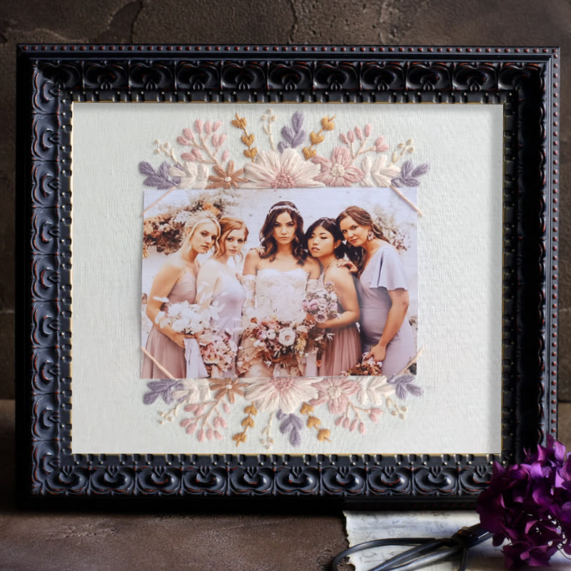 Rubbyoo Embroidery Photo Frame Kit - Romantic Moments | Nice Wedding Gifts For Friends | Beginner Friendly Needlework  - image 9