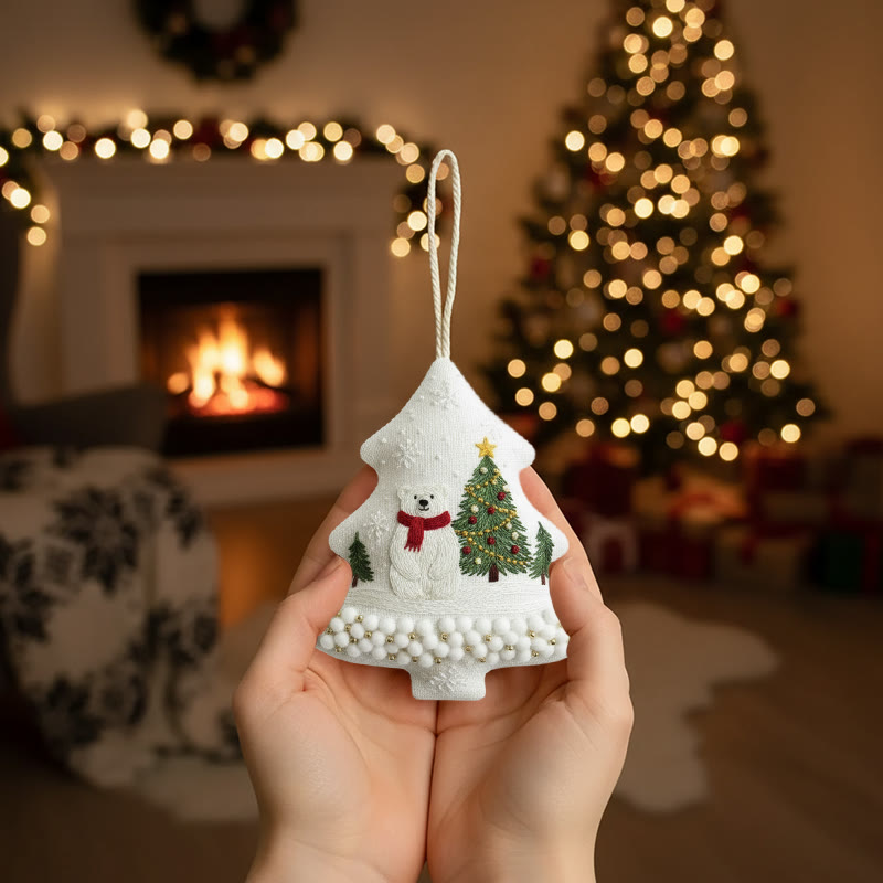 Rubbyoo Tree-shaped Embroidery Kit - Polar Bear Scene | Embroidery Starter Kit | Perfect Gift For Beginners - image 10