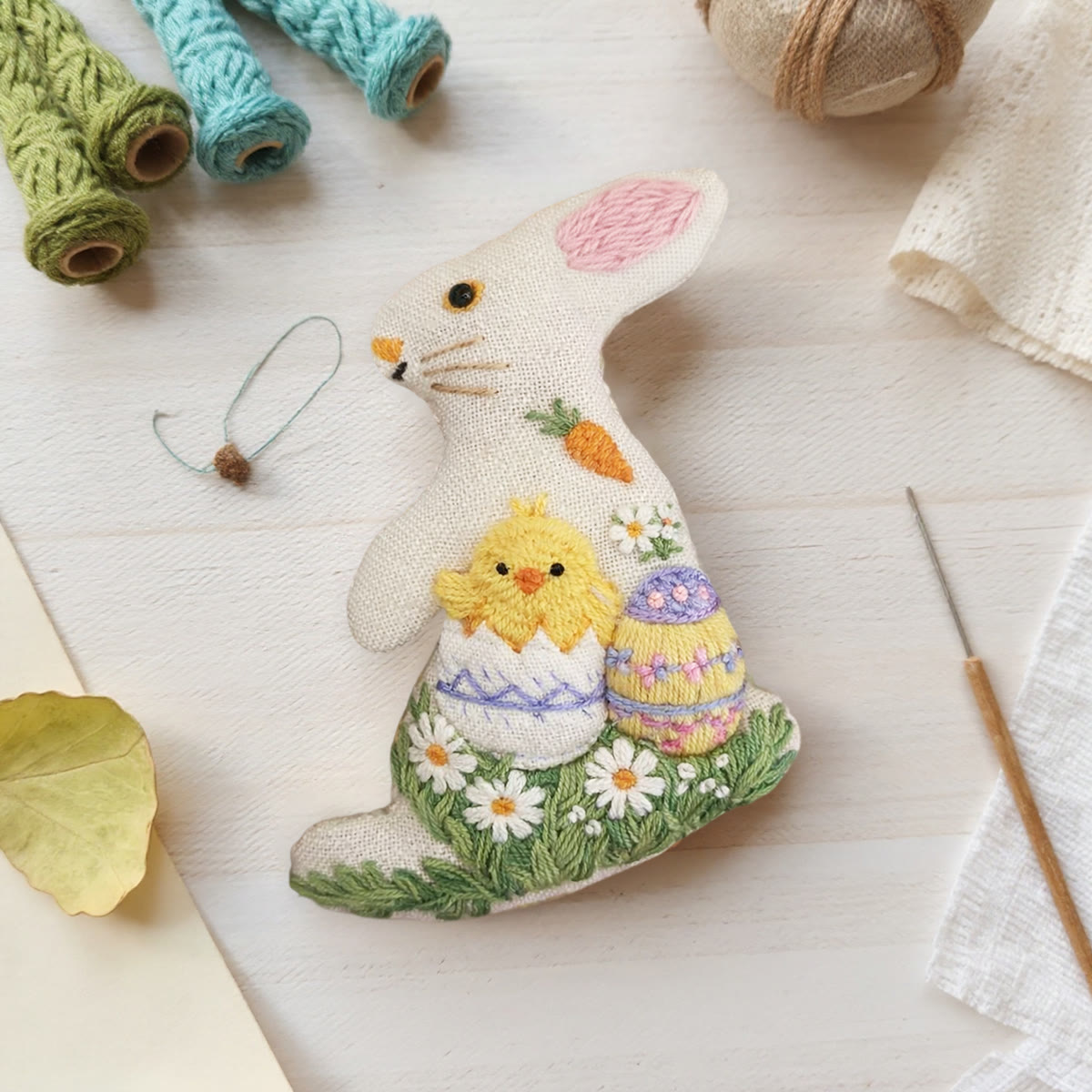 Rubbyoo Rabbit Embroidery Kit - Easter Chick | Perfect Holiday Ornament | Creative Handmade Art - image 7