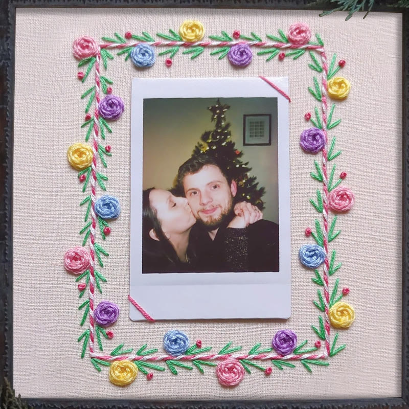 Rubbyoo Embroidery Photo Frame Kit - Colourful Flowers | Easy Needle Craft | Nice Gifts For Lovers - image 8