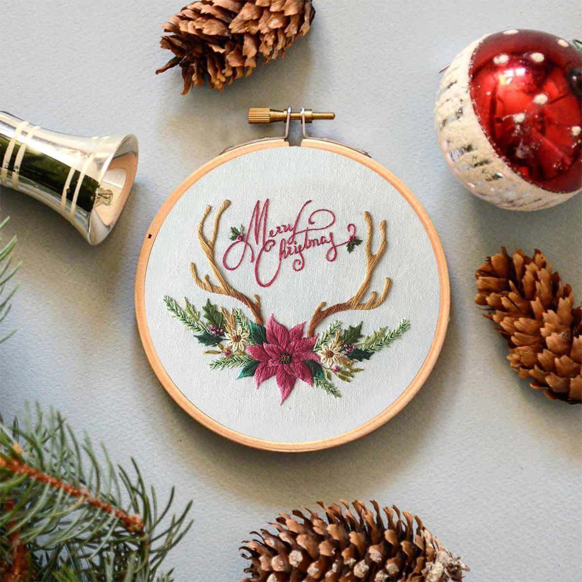 Rubbyoo Embroidery Kit -Merry Christmas Deer Antler  - image 4