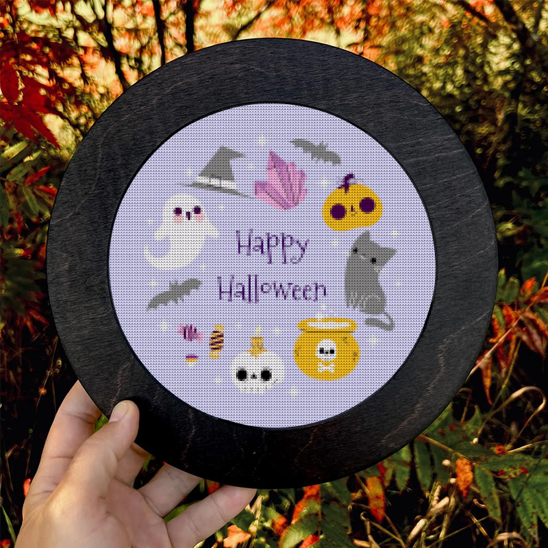  Cross Stitch Kit - Happy Halloween | Halloween Stitch Artwork | Diy Holiday Craft For Decoration - image 9