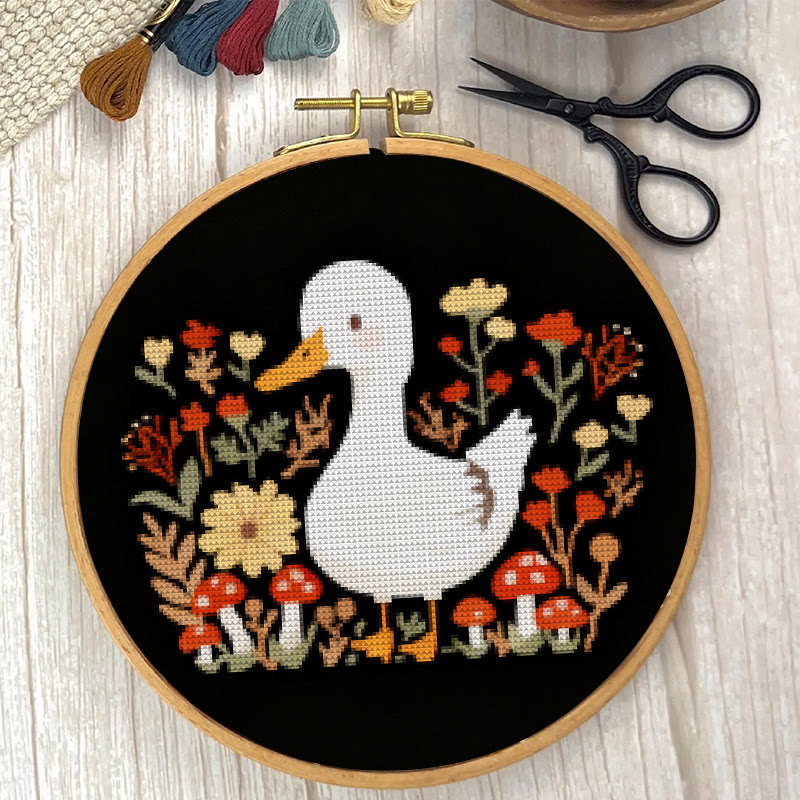 Cross Stitch Kit - Floral Duck | Autumn Animal Craft | Nice Stitch Gifts - image 4