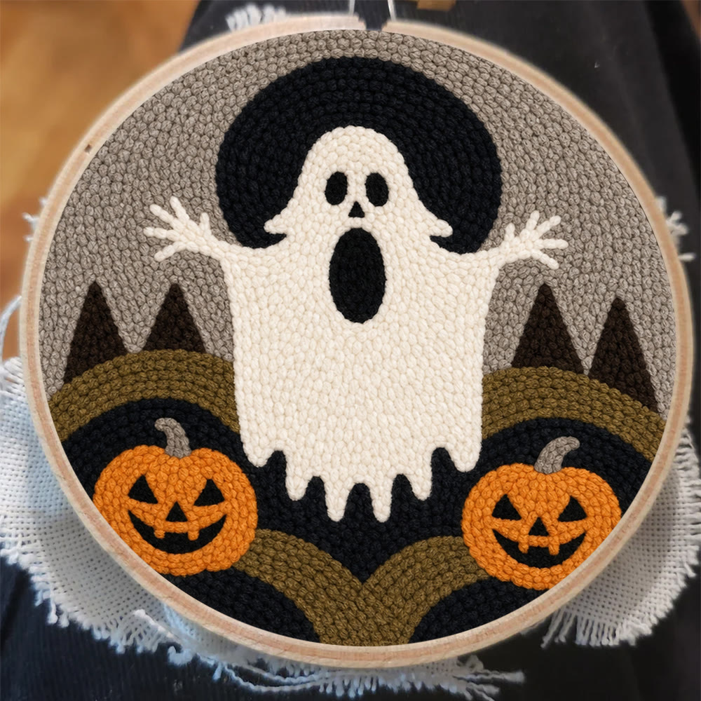 Halloween Night Horror Punch Needle Kit -  Whimsical Wall Hanging Decor | Thoughtful Diy Halloween Gift - image 3
