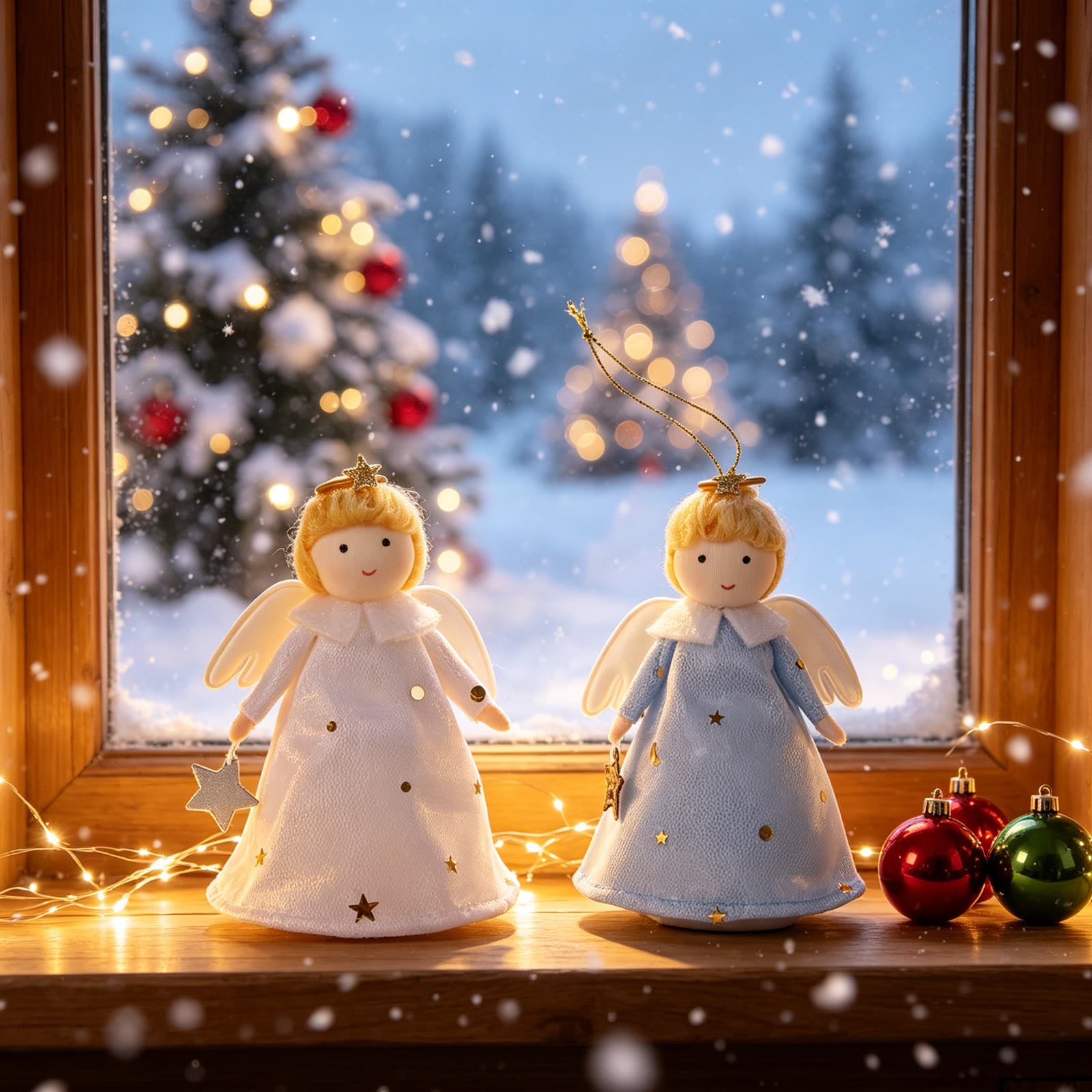 Rubbyoo Christmas Angel Pendants - Christmas Tree Hanging Art  | Unique Gift For Her  - image 3