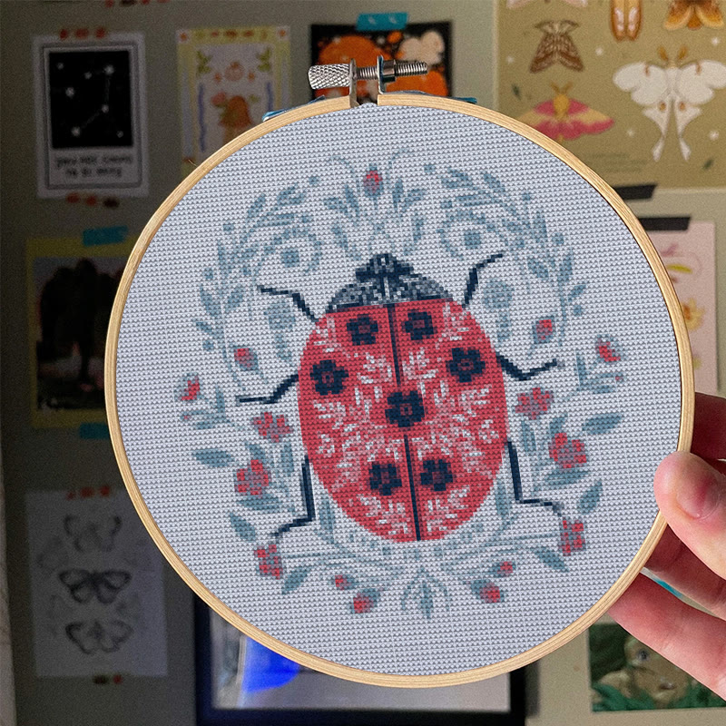  Cross Stitch Kit - Little Ladybird | Handmade Gift For Insect Lovers | Beginner Needle Artwork - image 6