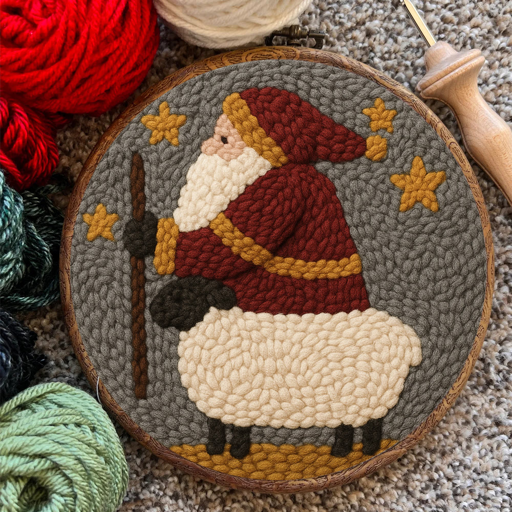 Christmas Santa Punch Needle Kit – Creative Holiday Craft | Heartfelt Gift - image 9