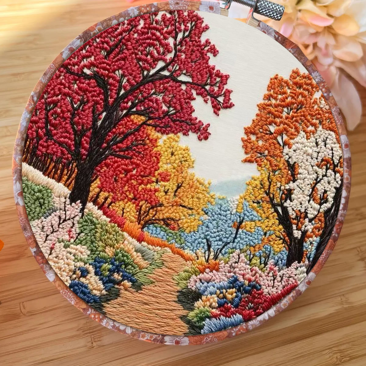 Rubbyoo Embroidery Kit - Colorful Forest | Diy Room Ornament | Gift For Handmade Crafter - image 6