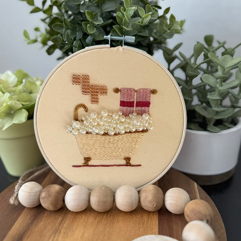 Rubbyoo Bead Embroidery Kit - Bubble Bath | Beginner Handmade Stitch | Creative Diy Needlework - image 4