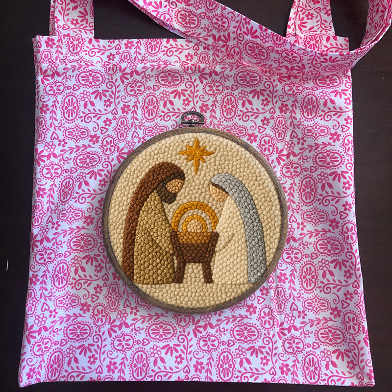 Christmas Nativity Punch Needle Kit - Diy Christmas Pattern | Perfect Wall Hanging  - image 13