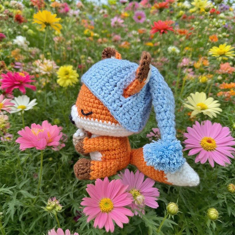 Diy Handmade Asleep Fox Crochet Kit - Lovely Animal Doll | Nice Birthday Gifts | Beginners Needle Artwork - image 6