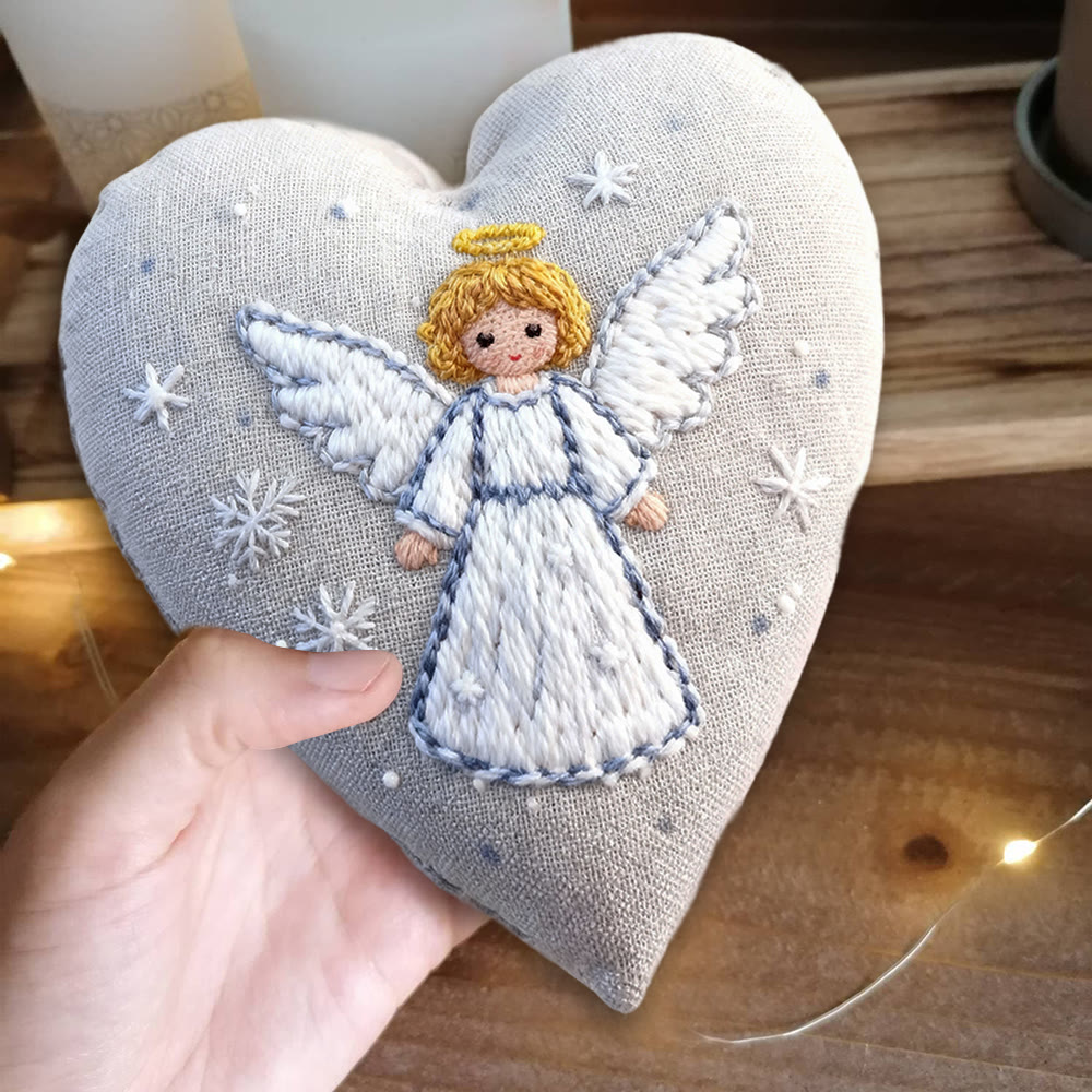 Rubbyoo Heart Embroidery Kit - Adorable Angel | Diy Needle Artwork | Perfect Hanging Decor  - image 8