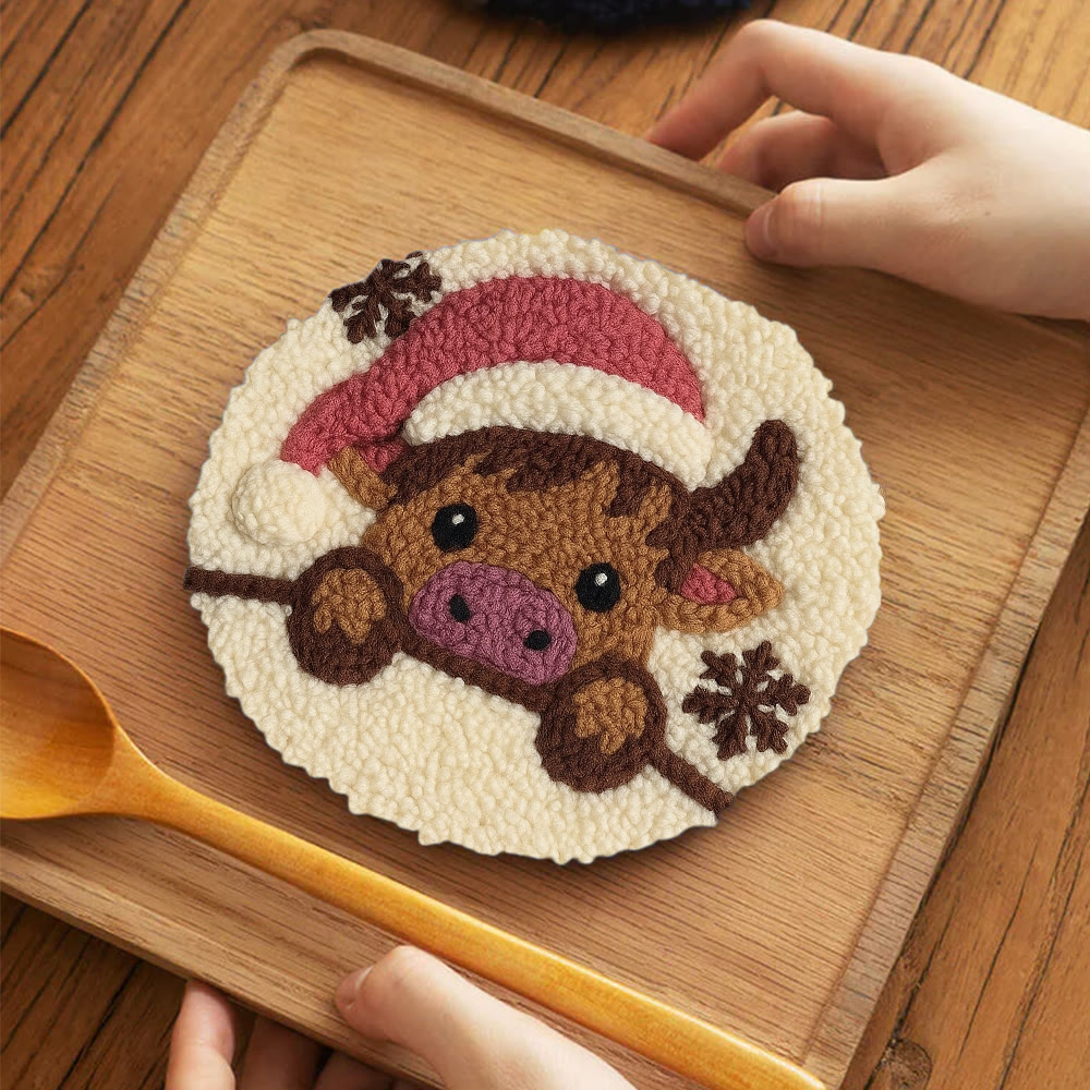 Adorable Cow Punch Needle Kit - Lovely Animal Craft | Christmas Decorative Artwork - image 11