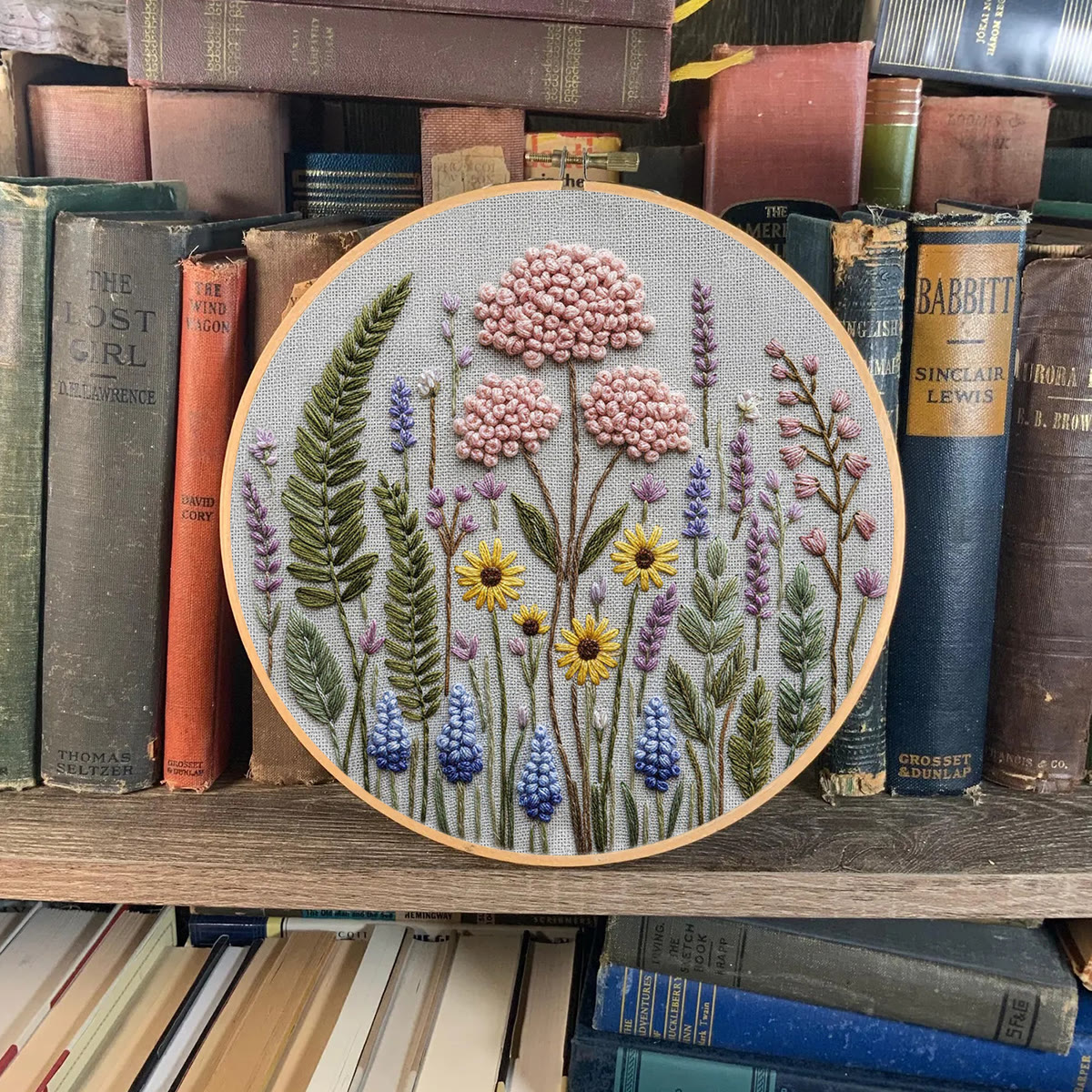 Rubbyoo Embroidery Kit - Lavender Wildflowers | Easy Starter Craft Gift | Diy Home Ornament - image 8