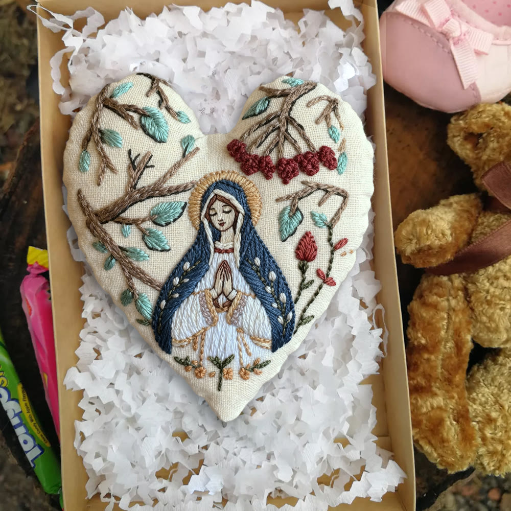Rubbyoo Heart Embroidery Kit - Praying Woman | Handmade Catholic Craft | Diy Decorative Craft - image 7