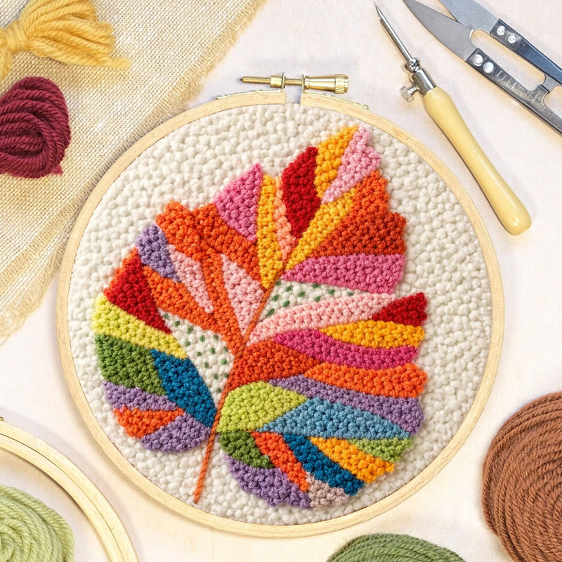 Vibrant Maple Leaf Punch Needle Kit - Entry Level Diy | Exquisite Home Piece - image 10