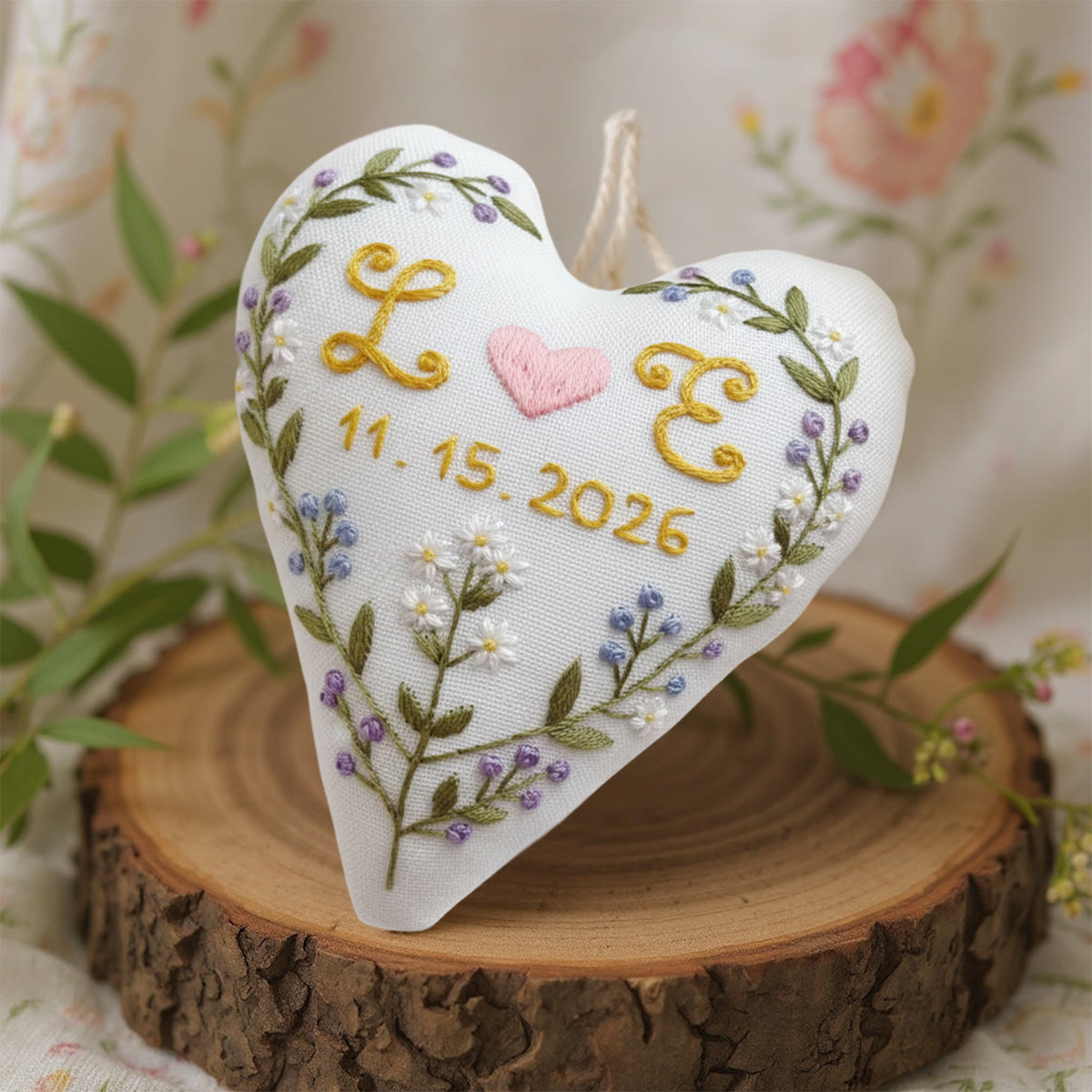 Rubbyoo Heart Embroidery Kit - Love Lettering With Date Detail | Beginner-friendly Craft | Romantic Gifting Choice - image 4