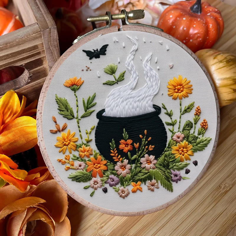 Rubbyoo Embroidery Kit - Magical Cauldron | Personalized Halloween Ornament | Beginner Halloween Handicraft - image 7