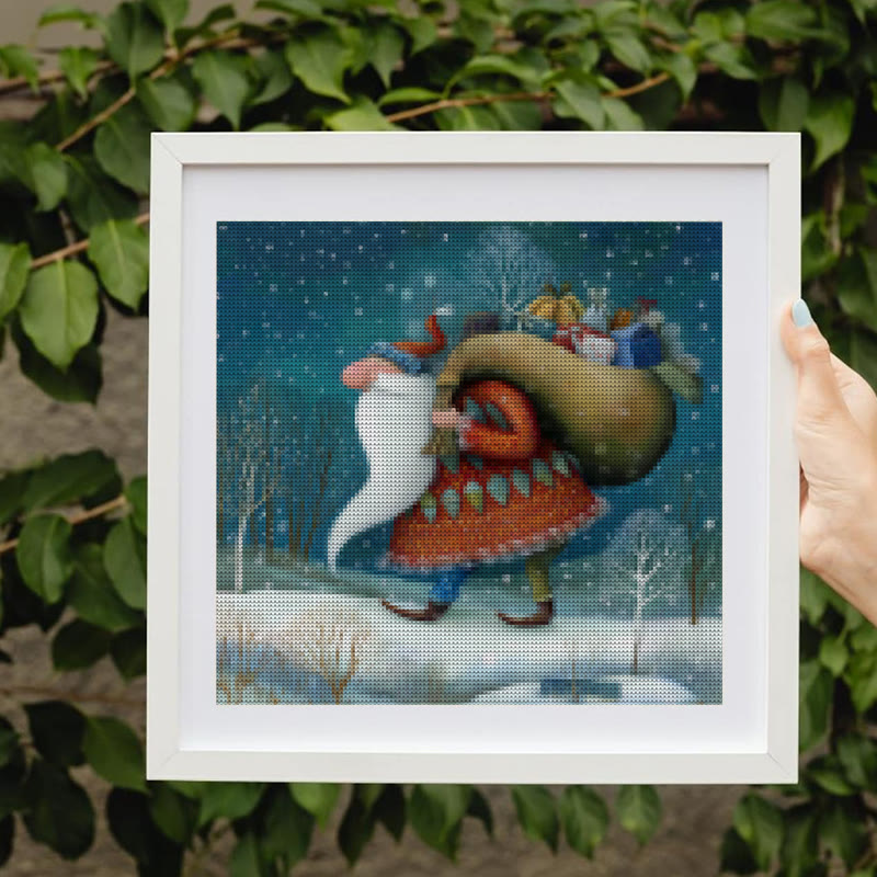 Cross Stitch Kit - Kindness Santa Claus | Christmas Hanging Craft | Unique Christmas Collection  - image 6