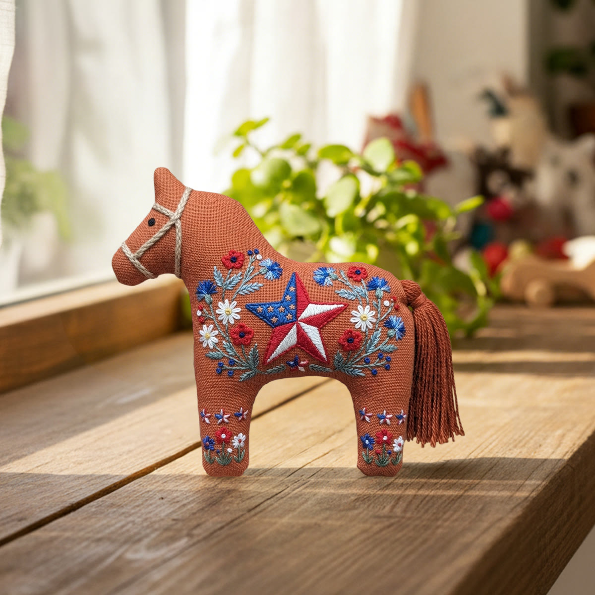 Rubbyoo Dala Horse Embroidery Kit - Star-Spangled Stallion | July 4th Commemorative Decor | Great Keepsake For Patriot - image 3