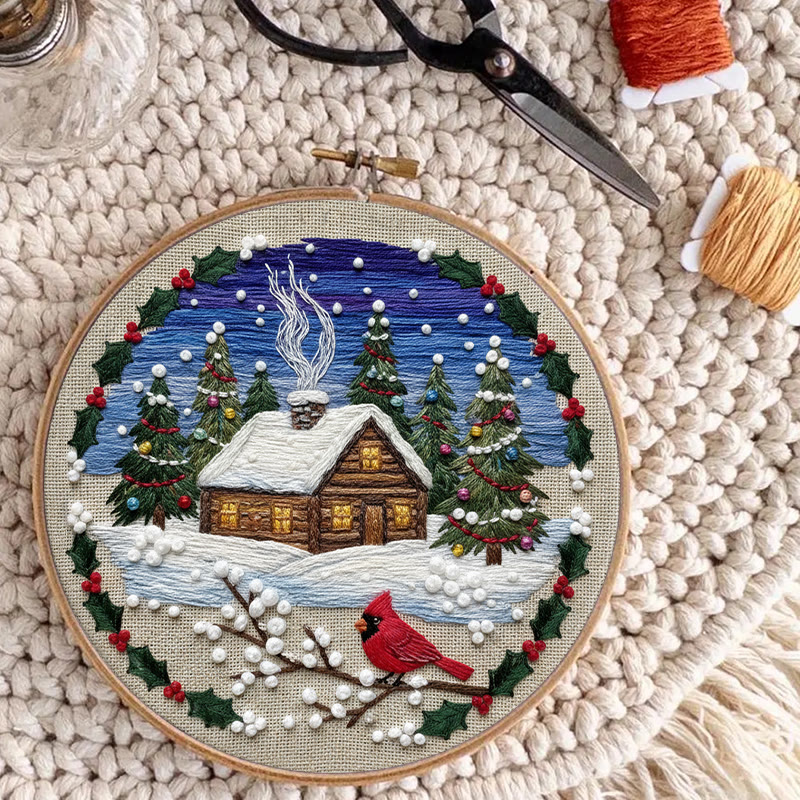 Rubbyoo Embroidery Kit - Christmas Town | Diy Christmas Collection | Unique Home Decor - image 9