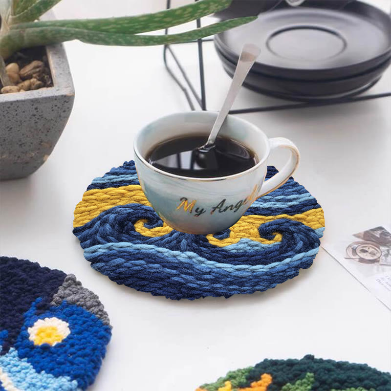 Artistic Swirling Wave Punch Needle Kit – Handcrafted Decor Hanger | Hassle-free Diy Creation - image 5