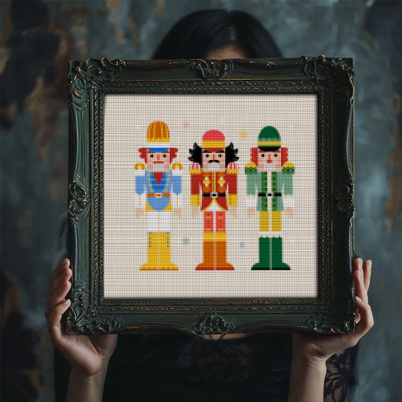 Cross Stitch Kit - Nutcracker Soldiers | Diy Handmade Artwork | Christmas Home Ddecor - image 8