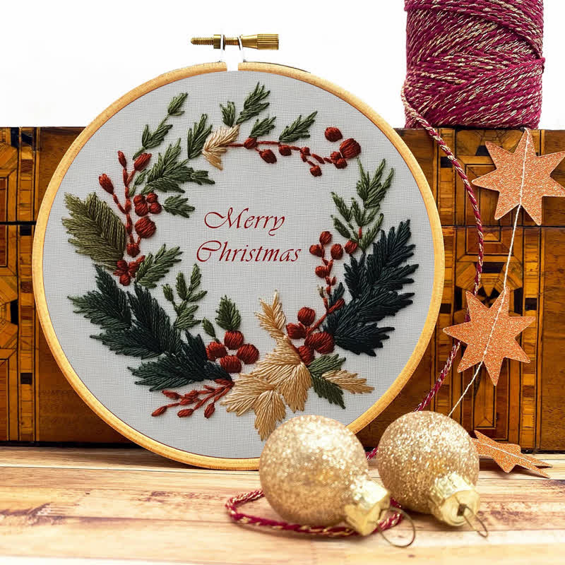 Rubbyoo Embroidery Kit -Christmas Wreath - image 9