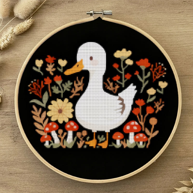 Cross Stitch Kit - Floral Duck | Autumn Animal Craft | Nice Stitch Gifts - image 3