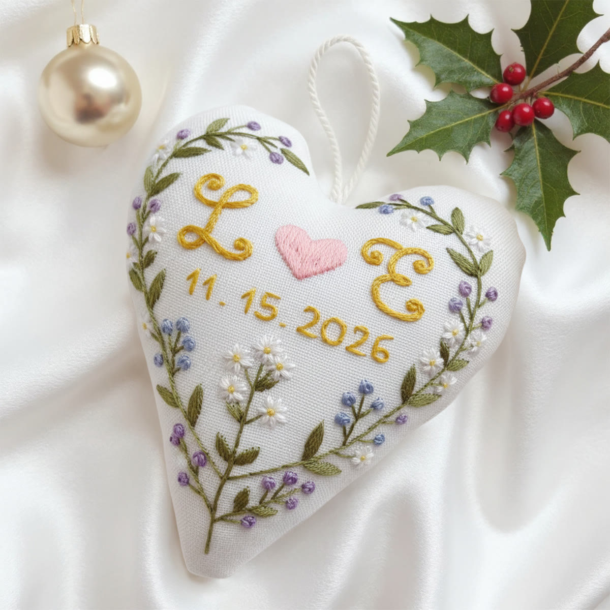 Rubbyoo Heart Embroidery Kit - Love Lettering With Date Detail | Beginner-friendly Craft | Romantic Gifting Choice - image 6