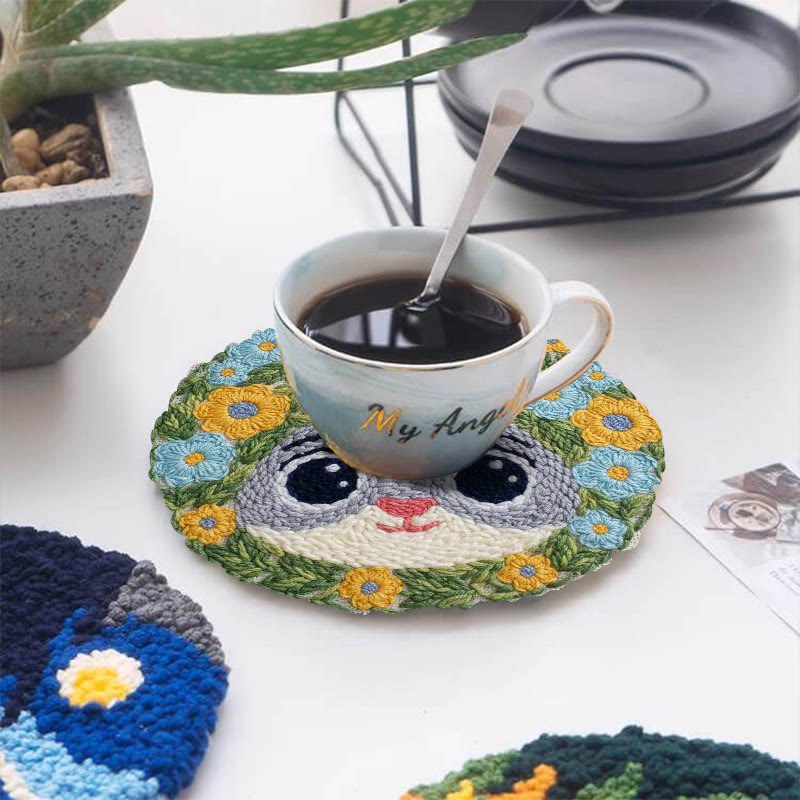 Floral Wreath Bunny Punch Needle Kit - Delightful Diy | Heartwarming Gift Pick - image 5